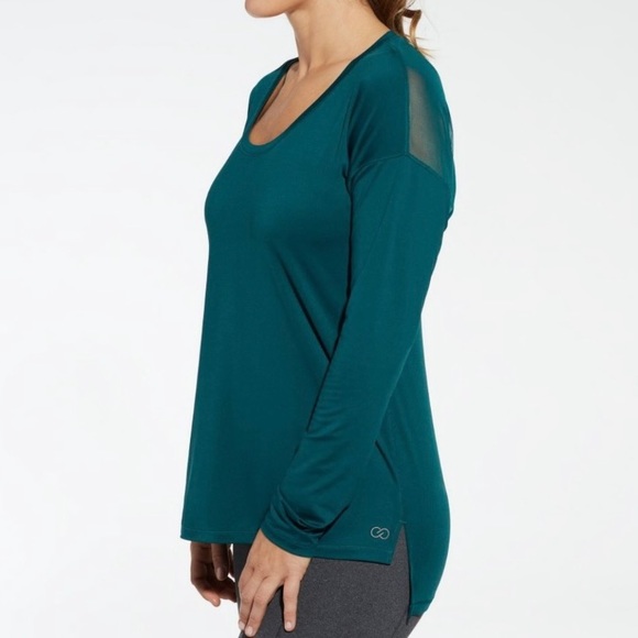 Calia Mesh Back Longsleeve Active Top Green Small - Picture 14 of 14